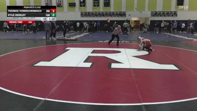 157 lbs Consi Of 16 #1 - Thomas VonEschenbach, Unattached vs Kyle Deisley, Franklin & Marshall