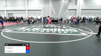 157 lbs 1/4 Final - Drew Teeter, Nc vs Zachery Little, Tn
