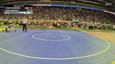 D1-126 lbs Quarterfinal - Mack Moscovic, Detroit Catholic Central HS vs Logan Welmerink, Rockford HS