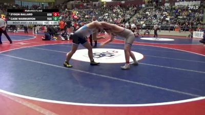 4A 215 lbs Semifinal - Case Warburton, Pulaski Academy High School vs Zydon Ballard, BERRYVILLE HIGH SCHOOL