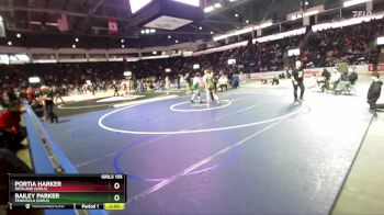 Girls 155 lbs Quarterfinal - Portia Harker, Richland (Girls) vs Bailey Parker, Peninsula (Girls)