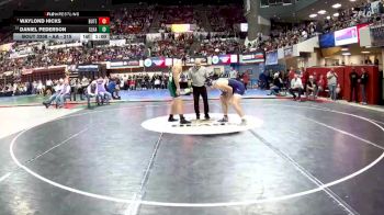 AA - 215 lbs Cons. Round 1 - Waylond Hicks, Butte vs Daniel Pederson, Glacier (Kalispell)