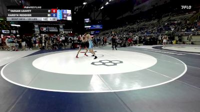 120 lbs Cons. Sub-rd Of 16 - Taegan Leavitt, UT vs Karsyn Redeker, MO
