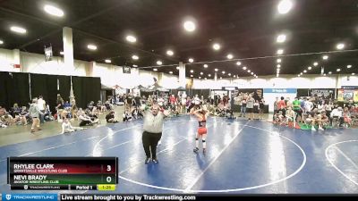 102 lbs Round 3 - Rhylee Clark, Grantsville Wrestling Club vs Nevi Brady, Aviator Wrestling Club