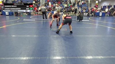 155 lbs 3rd Place - Gannon Beach, Dallastown vs Logan VanWagenen, Warhawks