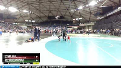 36-38 lbs Semifinal - Bryson Gonzalez, Young Suns Wrestling Club vs Wyatt Cox, Kitsap Ironman Wrestling Club