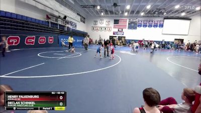 43-43 lbs Round 2 - Declan Schinkel, Rawlins Wrestling Club vs Henry Falkenburg, Douglas WC