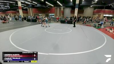 120 lbs Quarterfinal - Andrew Huerta, Boneyard Wrestling Academy vs Charlie Trujillo, 3F Wrestling