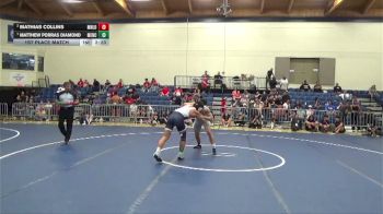 1st Place Match - Matthew Porras Diamond, NCWA Menlo College Men vs Mathias Collins, Menlo College Transition Men