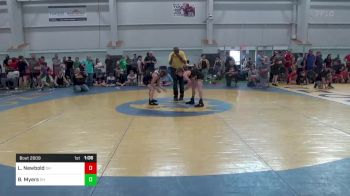 85-S lbs Consi Of 8 #1 - Landon Newbold, OH vs Bryce Myers, OH