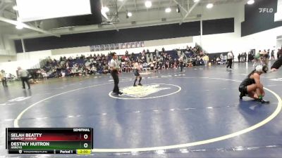 100 lbs Semifinal - Destiny Huitron, Arroyo vs Selah Beatty, Newport Harbor