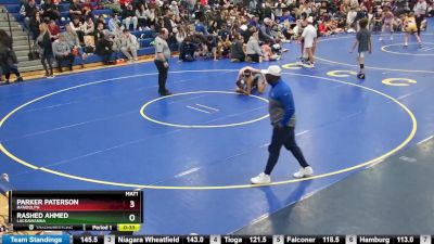 124 lbs 7th Place Match - Parker Paterson, Randolph vs Rashed Ahmed, Lackawanna