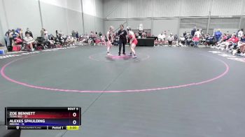 130 lbs Round 2 (8 Team) - Zoe Bennett, Texas Red vs Alexes Spaulding, Indiana