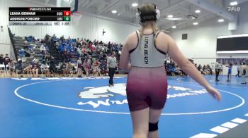 185 lbs 2nd Wrestleback (8 Team) - Leaha Denham, Oak Grove High School vs Addison Forcier, Long Beach