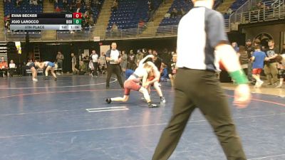 110 lbs 5th Place - Evan Becker, Penn Cambria vs JoJo LaRocco, Bishop McDevitt