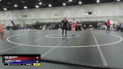 135 lbs Round 1 (8 Team) - Zoe Bennett, Texas Red vs Gabriella Sergi, Florida