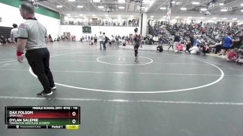 115 lbs Cons. Round 2 - Dylan Salemie, Terminator Wrestling Academy vs Dax Folsom, Open Mats