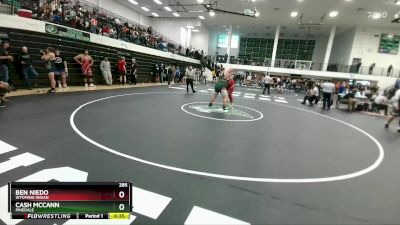 285 lbs Cons. Round 3 - Cash McCann, Pinedale vs BEN NIEDO, Wyoming Indian