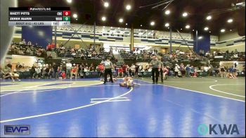 43 lbs Semifinal - Rhett Pitts, Cowboy Wrestling Club vs Zerek Marin, Woodward Youth Wrestling