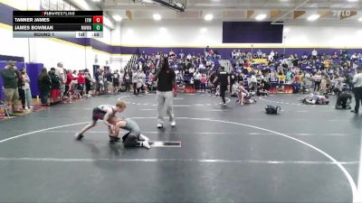 75 lbs Round 1 - James Bowman, Mighty Warriors Wrestling Acad vs Tanner James, Eastside Youth Wrestling
