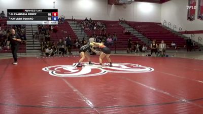 160 lbs 1st Place Match - Kayleen Tuavao, San Joaquin Delta College vs Alexandria Perez, Palomar College