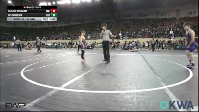 80 lbs Quarterfinal - Jaxon Roller, Raw Wrestling Club vs Jp Cooper, Bristow Elementary Wrestling Club