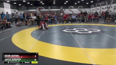 129 lbs Quarterfinals (8 Team) - Justus Suddarth, Elite Ath Club DZ (IN) vs Jacob Lootans, LAW/Crass Wrestling(WI)