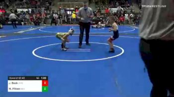 58 lbs Consolation - Joshua Back, Verdigris Youth Wrestling vs Mason Pitzen, Kodiak Attack