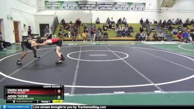 133 lbs Champ. Round 1 - Owen Wilson, Palomar College vs Aiden Thome, East Los Angeles College