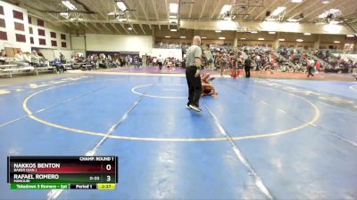 157 lbs Champ. Round 1 - Nakkos Benton, Baker (Kan.) vs Rafael Romero, Missouri