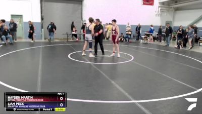 160 lbs Round 2 - Hayden Martin, Bethel Freestyle Wrestling Club vs Liam Peck, Soldotna Whalers Wrestling Club