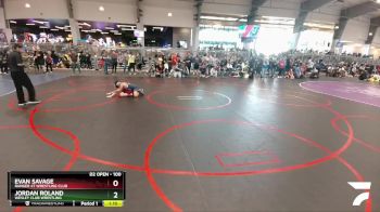 100 lbs 1st Place Match - Evan Savage, Ranger 47 Wrestling Club vs Jordan Roland, Wesley Club Wrestling