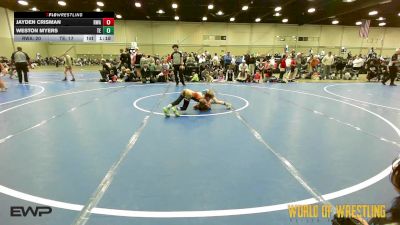 61 lbs Rr Rnd 2 - Jayden Crisman, Roundtree 9U vs Weston Myers, Tulsa Elite 9U