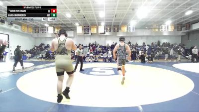 215 lbs Champ. Round 2 - Dustin Han, Orange Lutheran vs Luis Romero, Hesperia