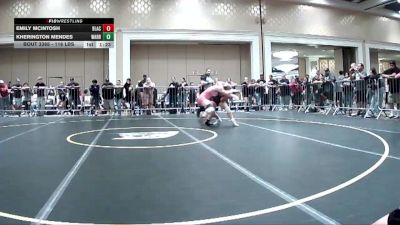 116 lbs Round Of 16 - Emily McIntosh, Black Flag Wr Ac vs Kherington Mendes, Warriors WC
