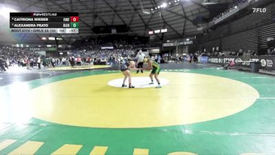 Girls 3A 155 lbs Cons. Semi - Caitriona Wieber, Everett (Girls) vs Alexandra Peato, Bishop Blanchet (Girls)