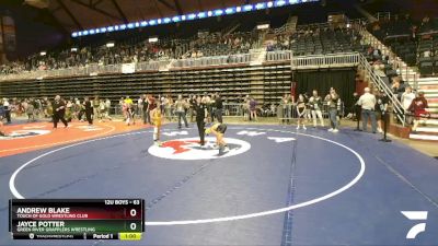63 lbs Quarterfinal - Jayce Potter, Green River Grapplers Wrestling vs Andrew Blake, Touch Of Gold Wrestling Club