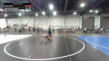 54 lbs Round Of 16 - Mika Abeel, Team Aggression vs Weston Molinaro, Rising Sun WC