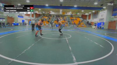 285 lbs Semifinal - Luis Zamora, Warren vs Maxximilian Wojtas, Corona Del Mar