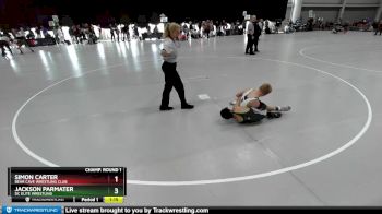 100 lbs Champ. Round 1 - Simon Carter, Bear Cave Wrestling Club vs Jackson Parmater, DC Elite Wrestling