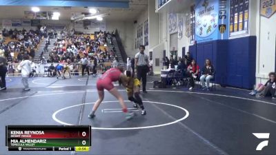 105 lbs Cons. Round 2 - Mia Almendariz, Temecula Valley vs Kenia Reynosa, Desert Mirage