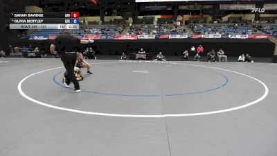 131 lbs Semifinal - Sarah Savidge, Life vs Olivia Mottley, Life