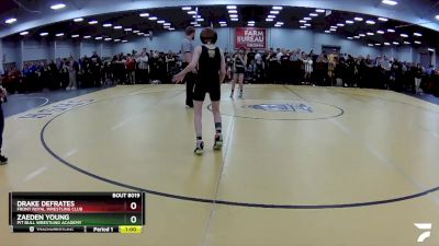 71 lbs Champ. Round 1 - Drake DeFrates, Front Royal Wrestling Club vs Zaeden Young, Pit Bull Wrestling Academy