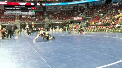 2A-138 lbs 7th Place Match - Jaxson Lundgren, North Fayette Valley vs Jayden Bucknell, NH/TV