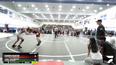 132 lbs Champ. Round 1 - Cody Dalebout, Thunder Beckman vs Zander Burton, Yucca Valley Wrestling