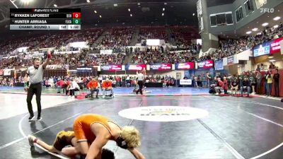 AA - 132 lbs Champ. Round 1 - Hunter Arriaga, Flathead (Kalispell) vs Rykken LaForest, Billings Senior High School