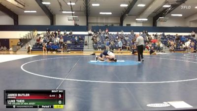 165 lbs 7th Place Match - Jared Butler, Messiah vs Luke Theis, The College Of New Jersey