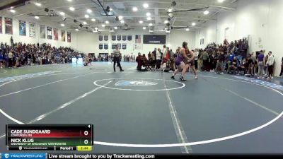 157 lbs Cons. Round 1 - Nick Klug, University Of Wisconsin-Whitewater vs Cade Sundgaard, Concordia MN