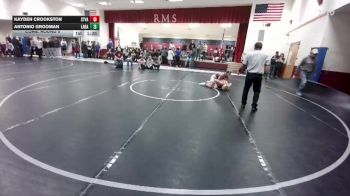 126 lbs Cons. Round 5 - Kayden Crookston, Star Valley vs Antonio Grooman, Laramie