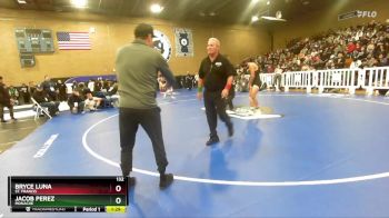 132 lbs Semifinal - Jacob Perez, Monache vs Bryce Luna, St. Francis